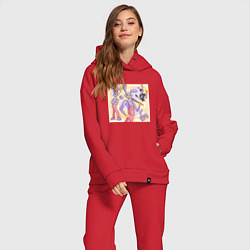 Женский костюм оверсайз Джекс Удивительный цифровой цирк, цвет: красный — фото 2