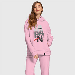 Женский костюм оверсайз Япония - страна восходящего солнца, цвет: светло-розовый — фото 2