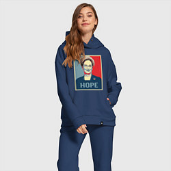 Женский костюм оверсайз Мерил Стрип надежда, цвет: тёмно-синий — фото 2