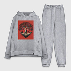 Женский костюм оверсайз Love tree, цвет: меланж
