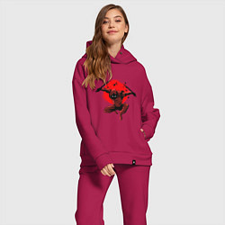Женский костюм оверсайз Ninja, цвет: маджента — фото 2