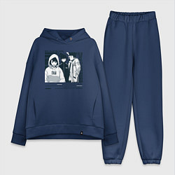 Женский костюм оверсайз Solo leveling Another raid, цвет: тёмно-синий