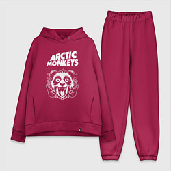 Женский костюм оверсайз Arctic Monkeys rock panda, цвет: маджента