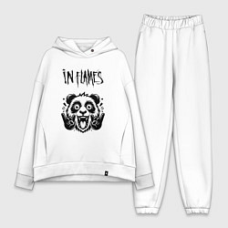 Женский костюм оверсайз In Flames - rock panda, цвет: белый