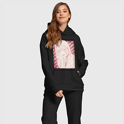 Женский костюм оверсайз Эта фарфоровая кукла влюбилась, цвет: черный — фото 2