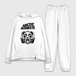 Женский костюм оверсайз Arctic Monkeys - rock panda, цвет: белый