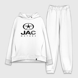 Женский костюм оверсайз Jac - logo, цвет: белый