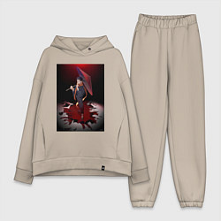 Женский костюм оверсайз Re:Zero Субару Нацуки, цвет: миндальный