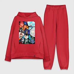 Женский костюм оверсайз Re:Zero Субару Нацуки, цвет: красный