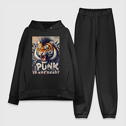 Женский костюм оверсайз Cool tiger - punks not dead, цвет: черный