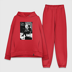 Женский костюм оверсайз Chet Baker in concert, цвет: красный