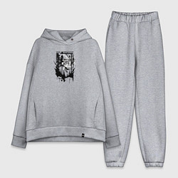 Женский костюм оверсайз Велоромантика осенью, цвет: меланж