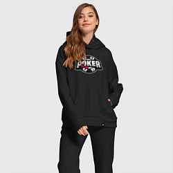 Женский костюм оверсайз Poker game, цвет: черный — фото 2