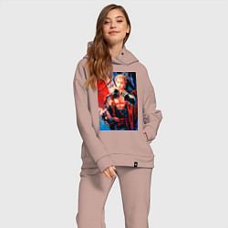 Женский костюм оверсайз Ван-Пис Зоро Ророноа, цвет: пыльно-розовый — фото 2