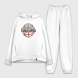 Женский костюм оверсайз England counry, цвет: белый