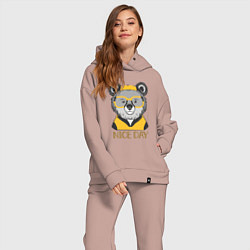 Женский костюм оверсайз Nice day, цвет: пыльно-розовый — фото 2