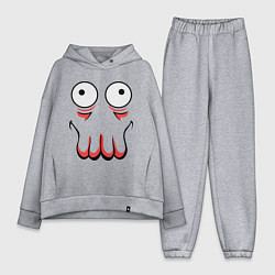 Женский костюм оверсайз John Zoidberg Face, цвет: меланж