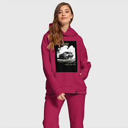 Женский костюм оверсайз Японский корч, цвет: маджента — фото 2