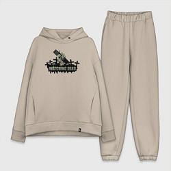 Женский костюм оверсайз Наблюдающие мертвецы, цвет: миндальный