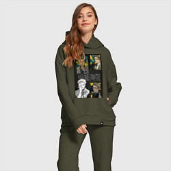 Женский костюм оверсайз Магическая битва Кэнто Нанами работник, цвет: хаки — фото 2