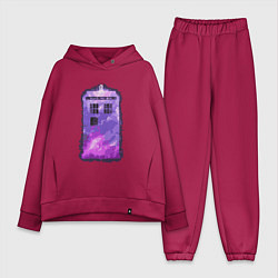 Женский костюм оверсайз Violet tardis, цвет: маджента