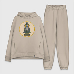 Женский костюм оверсайз Танухиды из Total War: Attila, цвет: миндальный