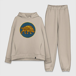 Женский костюм оверсайз Пикты из Total War: Attila, цвет: миндальный