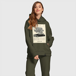 Женский костюм оверсайз Jaguar авто, цвет: хаки — фото 2