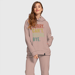 Женский костюм оверсайз Извини не могу туризм пока, цвет: пыльно-розовый — фото 2