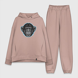 Женский костюм оверсайз Funny monkey, цвет: пыльно-розовый