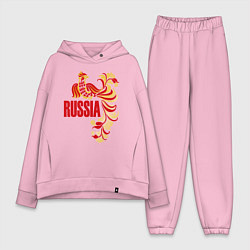 Женский костюм оверсайз Russia, цвет: светло-розовый