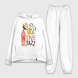 Женский костюм оверсайз Винишко и джаз, цвет: белый