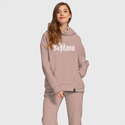 Женский костюм оверсайз Milano - Italia, цвет: пыльно-розовый — фото 2