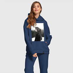 Женский костюм оверсайз Башня Бога Баам, цвет: тёмно-синий — фото 2