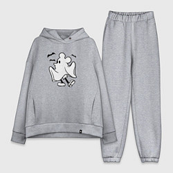 Женский костюм оверсайз Микки - приведение, цвет: меланж