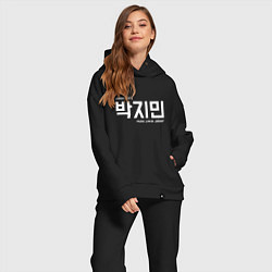 Женский костюм оверсайз Пак Чимин bts, цвет: черный — фото 2