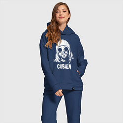 Женский костюм оверсайз Nirvana - Cobain, цвет: тёмно-синий — фото 2