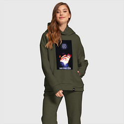 Женский костюм оверсайз Exo monster, цвет: хаки — фото 2