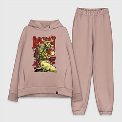 Женский костюм оверсайз Limp Bizkit skull, цвет: пыльно-розовый