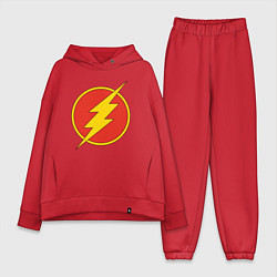 Женский костюм оверсайз Flash logo, цвет: красный