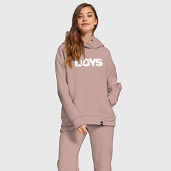 Женский костюм оверсайз The boys logo, цвет: пыльно-розовый — фото 2