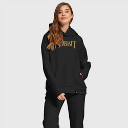 Женский костюм оверсайз The hobbit logo, цвет: черный — фото 2