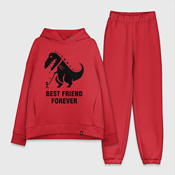Женский костюм оверсайз Godzilla best friend, цвет: красный