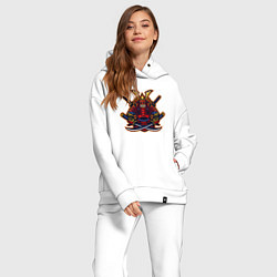 Женский костюм оверсайз Angry samurai, цвет: белый — фото 2