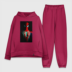 Женский костюм оверсайз Новый человек паук в темноте, цвет: маджента