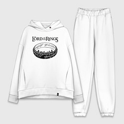 Женский костюм оверсайз Властелин колец - кольцо, цвет: белый