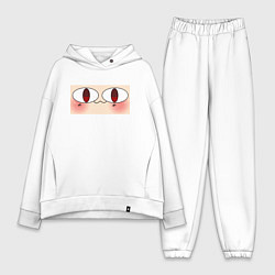 Женский костюм оверсайз Neco Arc Face meme, цвет: белый