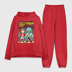 Женский костюм оверсайз Mortys boxing team - ai art fantasy, цвет: красный