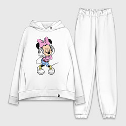 Женский костюм оверсайз Minnie Mouse in music, цвет: белый