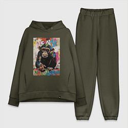Женский костюм оверсайз Monkey color